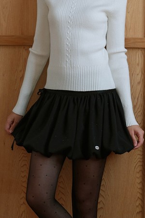 Cest_Black diamond balloon skirt