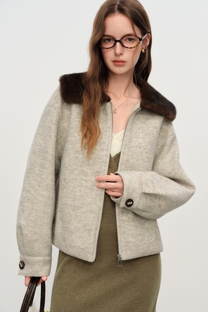 WD_Fur lapel jacket