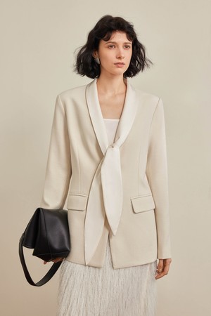 YY_French commuter v-neck blazer