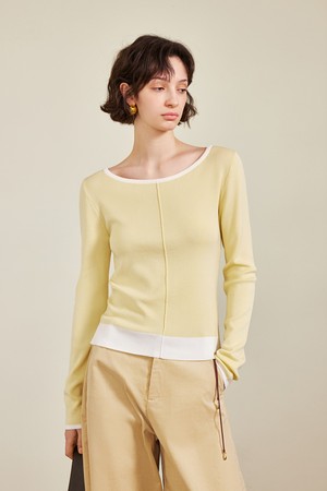 YY_Versatile contrast fake top