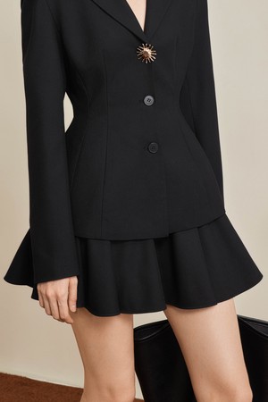 YY_Fall french black skirt