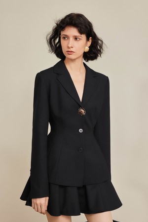 YY_Fall french black jacket
