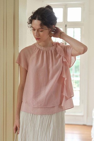 Double-layer ribbon top_2color