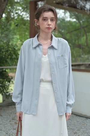 Lace shirt_2color