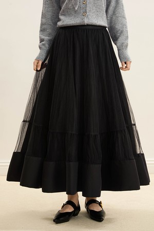 Slimming mesh skirt_3color