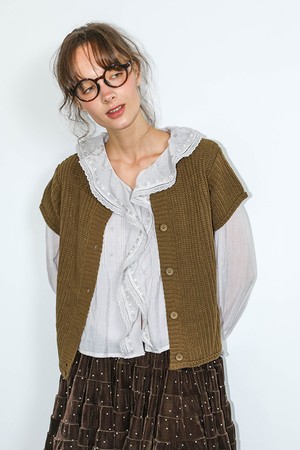 DD_Short sleeve knit vest