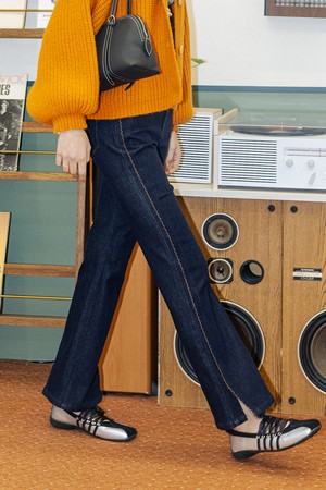 DD_Full length denim pants_DARK BLUE