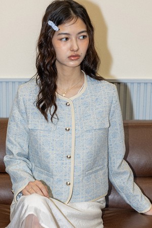 DD_Pastel tweed jacket_BLUE