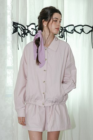 DD_Cotton elastic hem jacket_PINK
