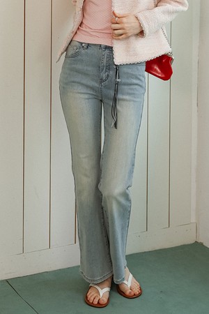DD_Bootcut washed denim pants_BLUE
