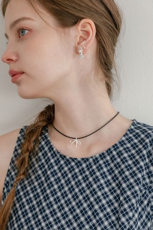 DD_Minimal ribbon necklace_SILVER
