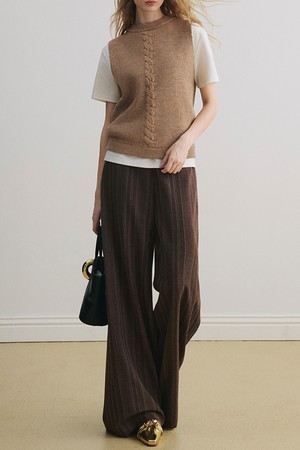 YY_Relaxed striped casual pants