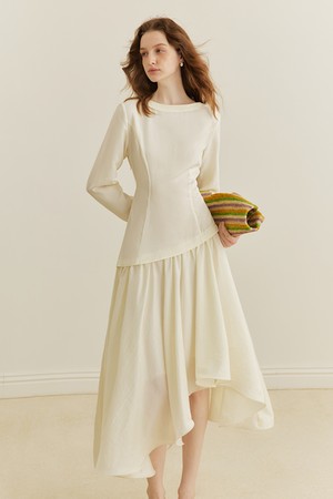 YY_Sleeve patchwork dress