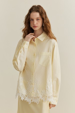 YY_Floral lace shirt