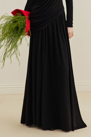 YY_Black casual temperament skirt