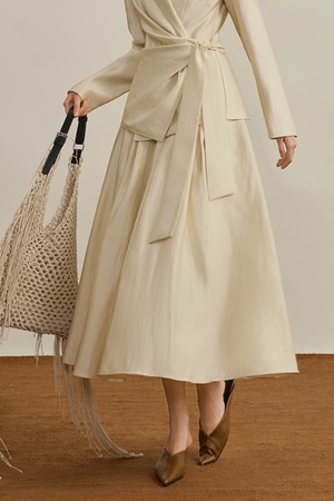 YY_Temperament strap waist skirt