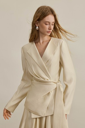 YY_Temperament strap waist jacket