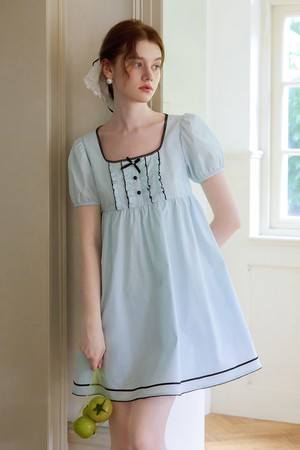 Cest_Babydoll puff sleeve dress