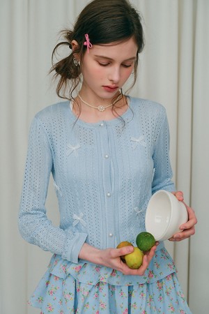 Cest_Bow pearl button cardigan