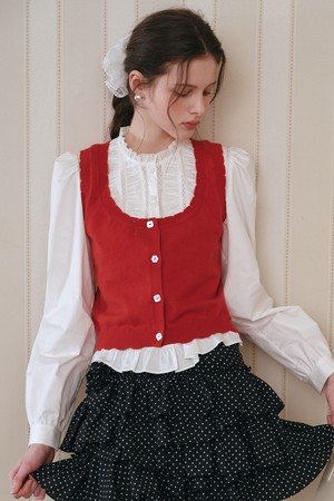 Cest_Button knit vest