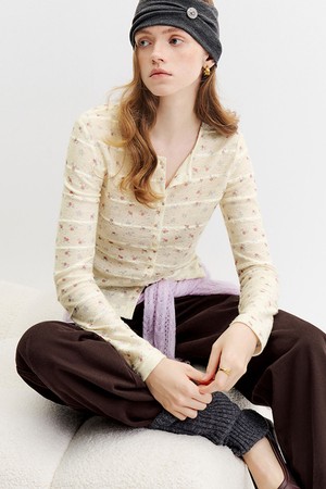 WD_Thin crew neck waist-cinching top