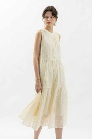 WD_Pure mood lace ribbon dress_IVORY