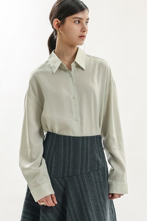 WD_Relaxed fit loose shirt_BEIGE GRAY