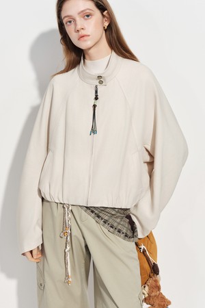 WD_Loose stand collar blouson