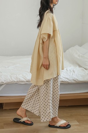 LS_Wide polka dot pants