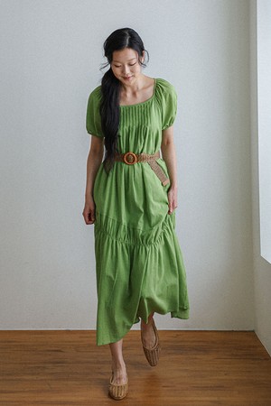 LS_Meadow green midi dress