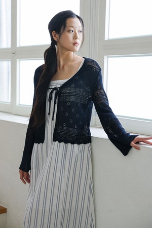 LS_Natural crochet cardigan_NAVY