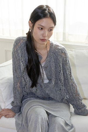 LS_Soft cable knit cardigan_GRAY