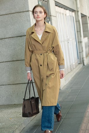 SR_Lapel pure trench coat
