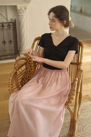 SR_Waist fake two-piece dress