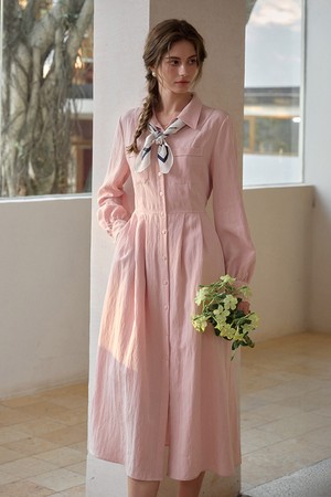 SR_Pink polol neck dress