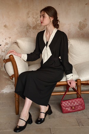 SR_French hepburn black dress