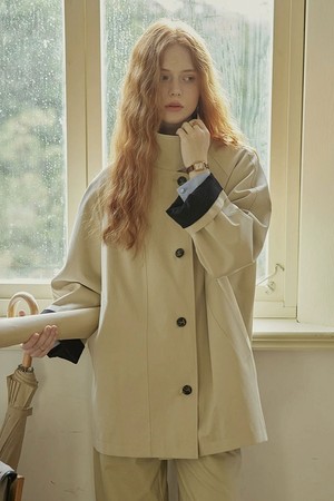 PM_Color-blocked half trench coat