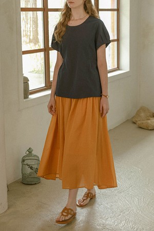 PM_Volume flare skirt_DARK ORANGE