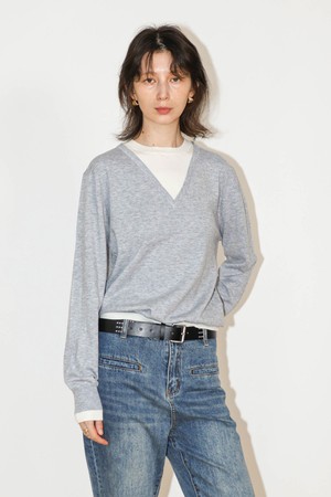 WD_Layered neck pullover