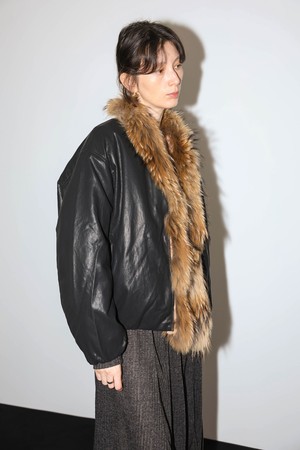 WD_Oversized faux fur trim coat