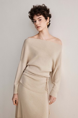 YY_Knit hollow top