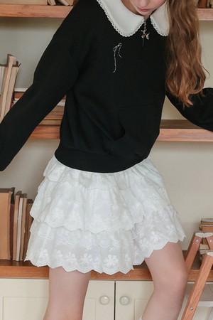 Embroidered cake skirt
