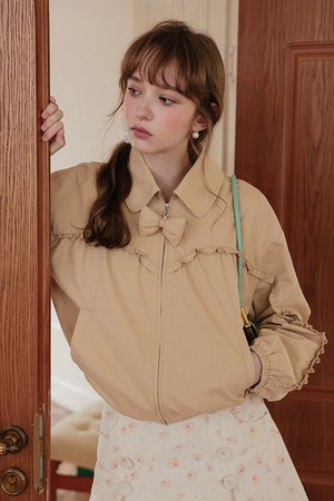Zipper cropped jacket