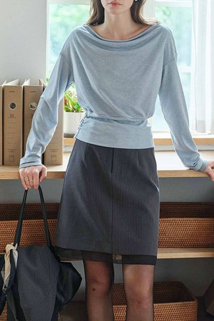 Vintage french stripe mini skirt