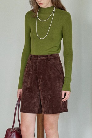 Corduroy straight short pants