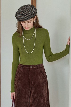 Turtleneck inner layer top_4color