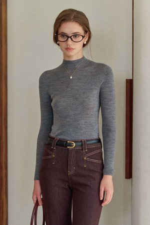 Turtleneck inner layer top_4color