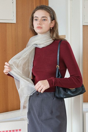 Turtleneck inner layer top_4color