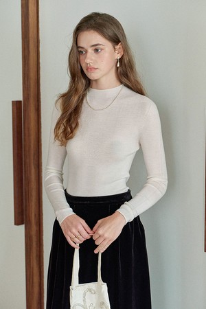 Turtleneck inner layer top_4color