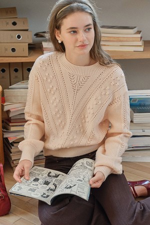 Half-turtleneck knit